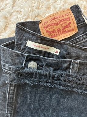 Levi's Low Pro Straight Women's Jeans in Charcoal Black